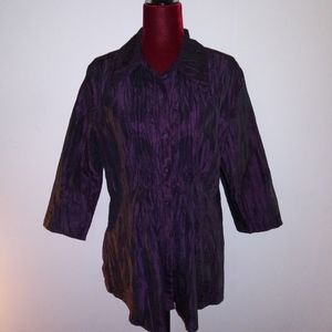 Purple Jacket Sz 12 / 14 Pleat & Back Belt Detail